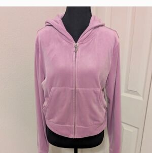 Juicy Couture Lavender Velour Tracksuit Set Zip Hoodie Pants NWT Size Large